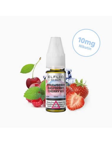 ElfLiq - Strawberry Raspberry Cherry Ice - Sel De Nicotine - Elf Bar - 10 ml